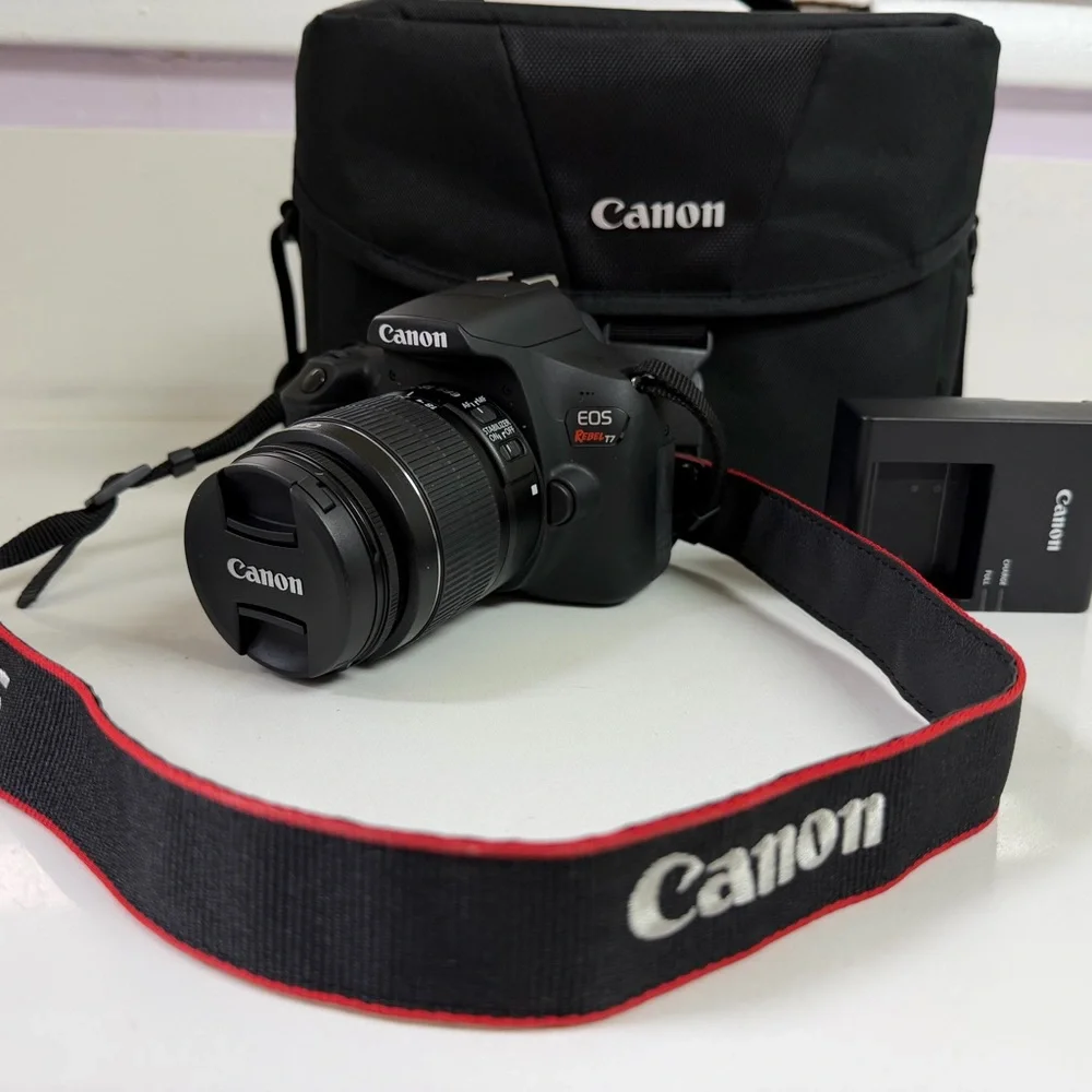 Canon EOS Rebel T7 DSLR Camera with Lens - Black